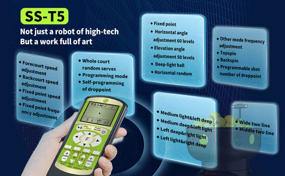 SIBOASI T5 APP Control كرة آلة التنس المصغرة للدرب